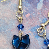 Cat Earrings by Gato Arteiro - Dark Blue