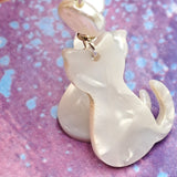 Cat Earrings by Gato Arteiro - White